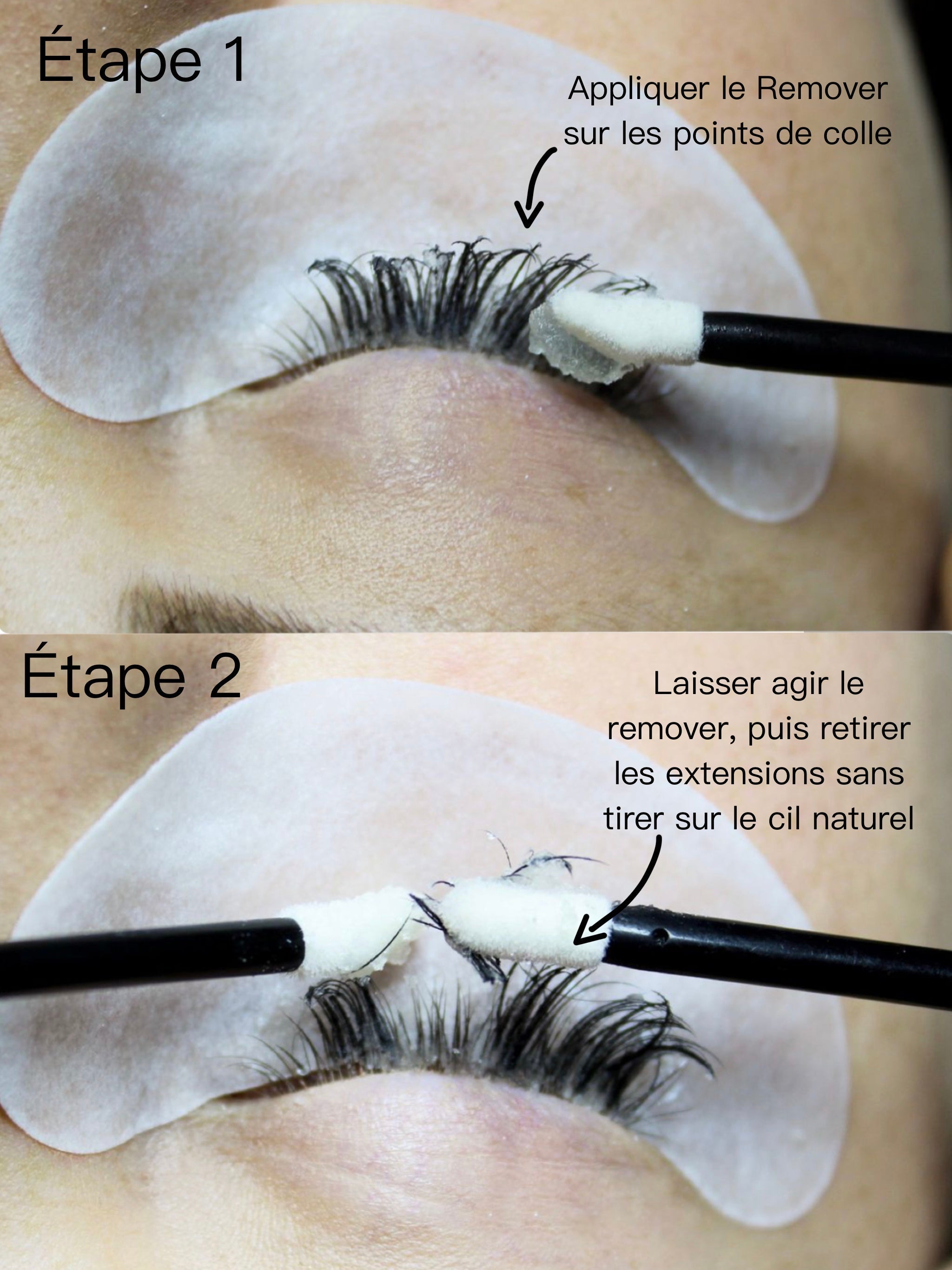 comment enlever extensions de cils