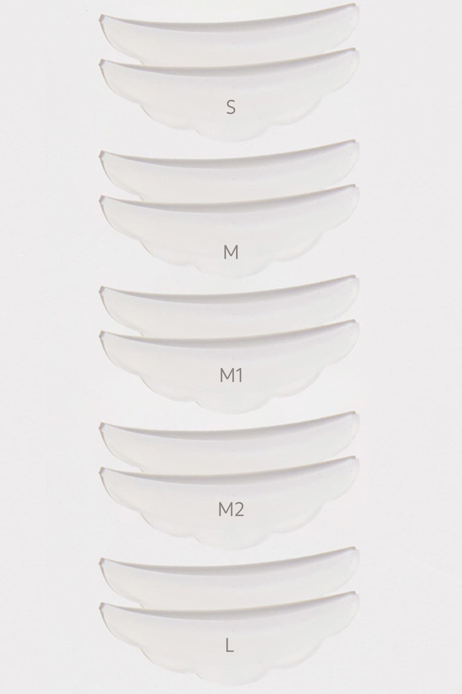 Bigoudis pour cils (S, M, M1, M2 et L) - Rehaussement de cils