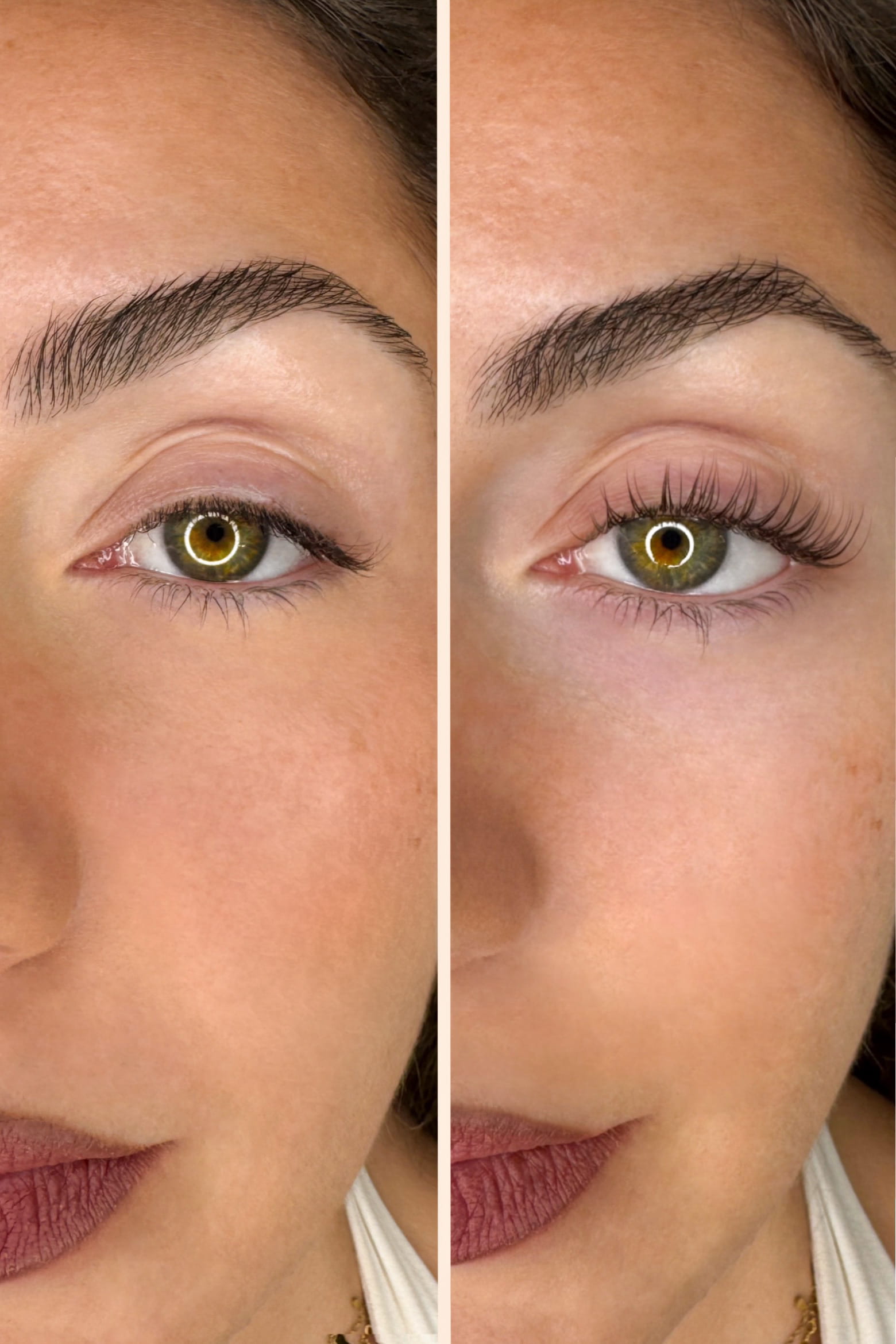 Avant après lashlift coréen
