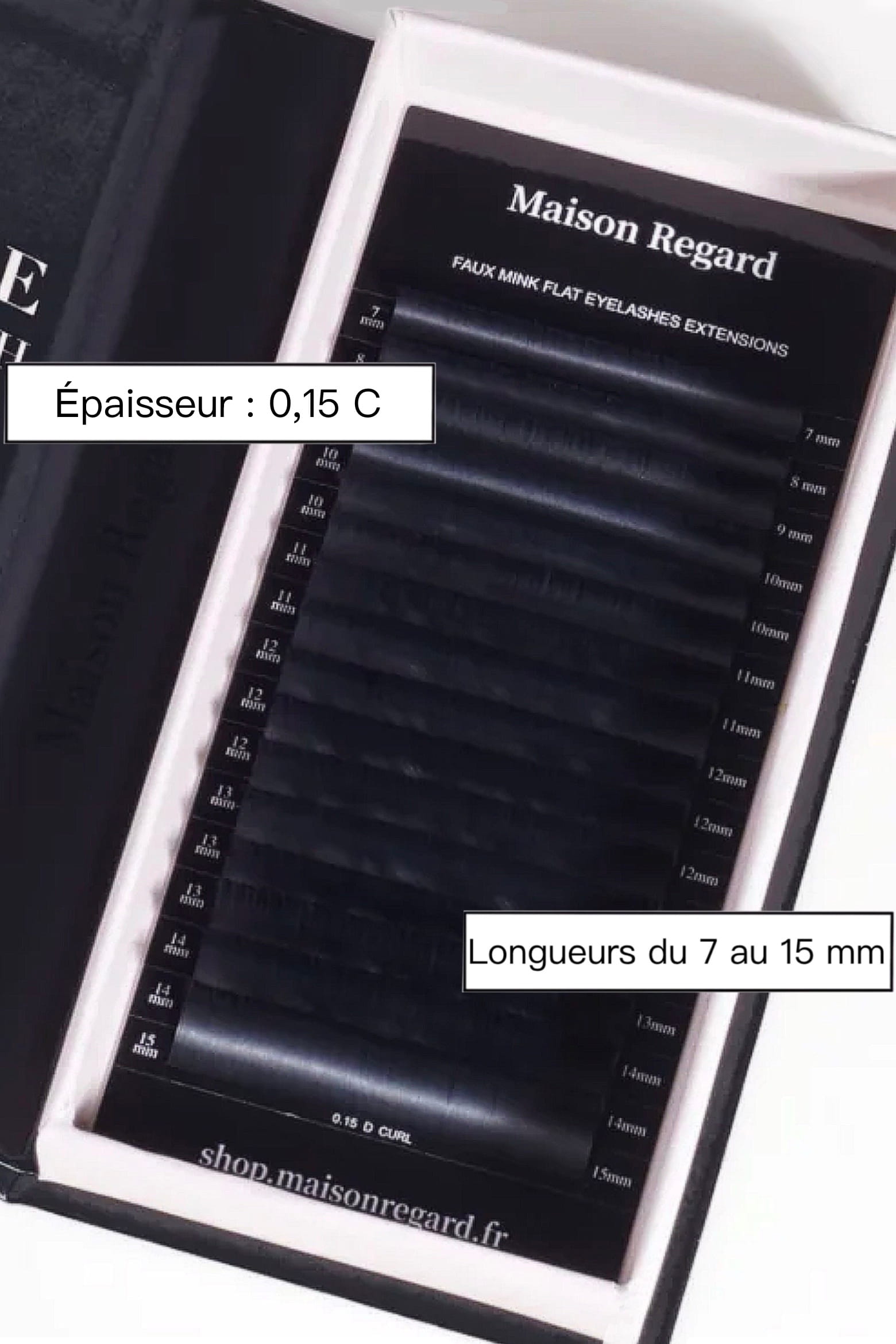 boîte extensions de cils cil à cil