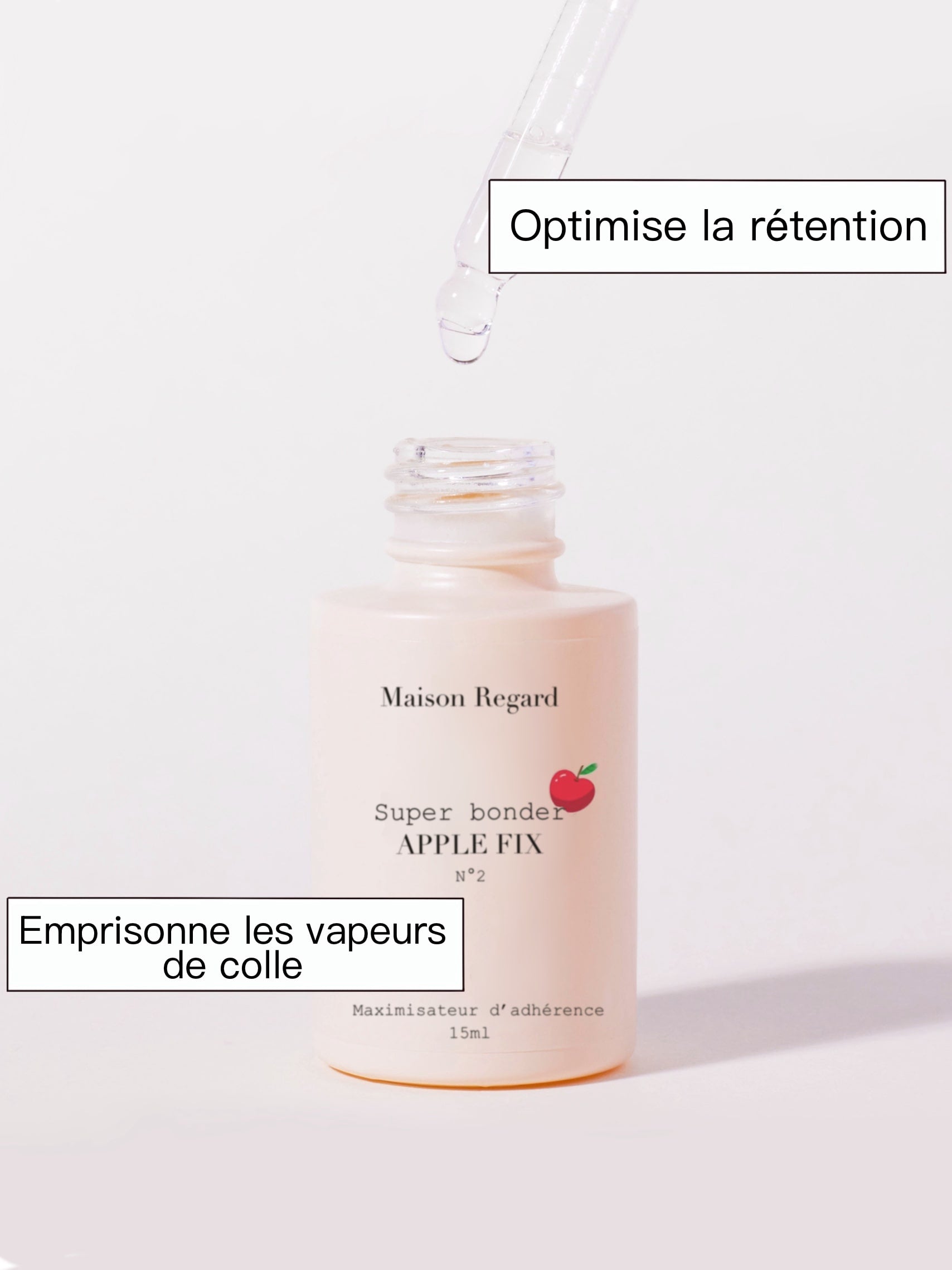 superbonder optimise la rétention des extensions de cils. Emprisonne les vapeurs de colle