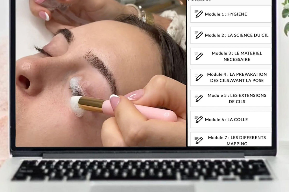 Formation extension de cils à distance : plateforme vidéo Maison Regard