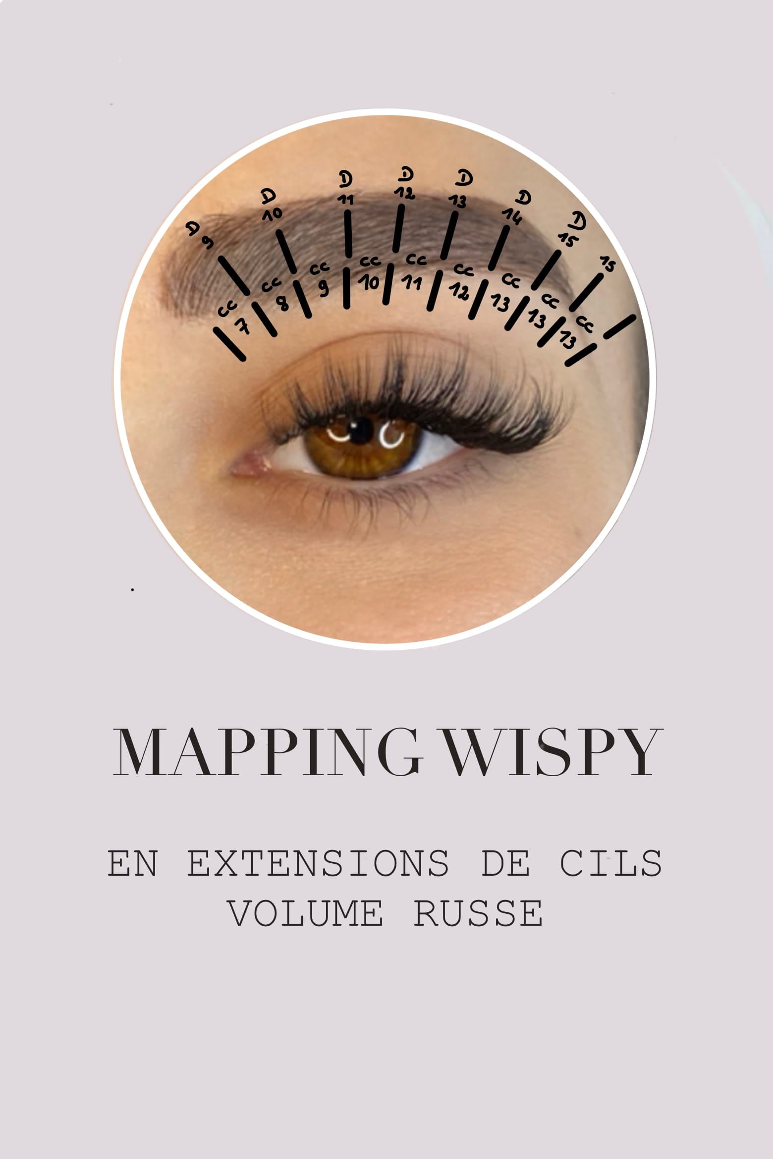 mapping wispy en extensions de cils volume russe