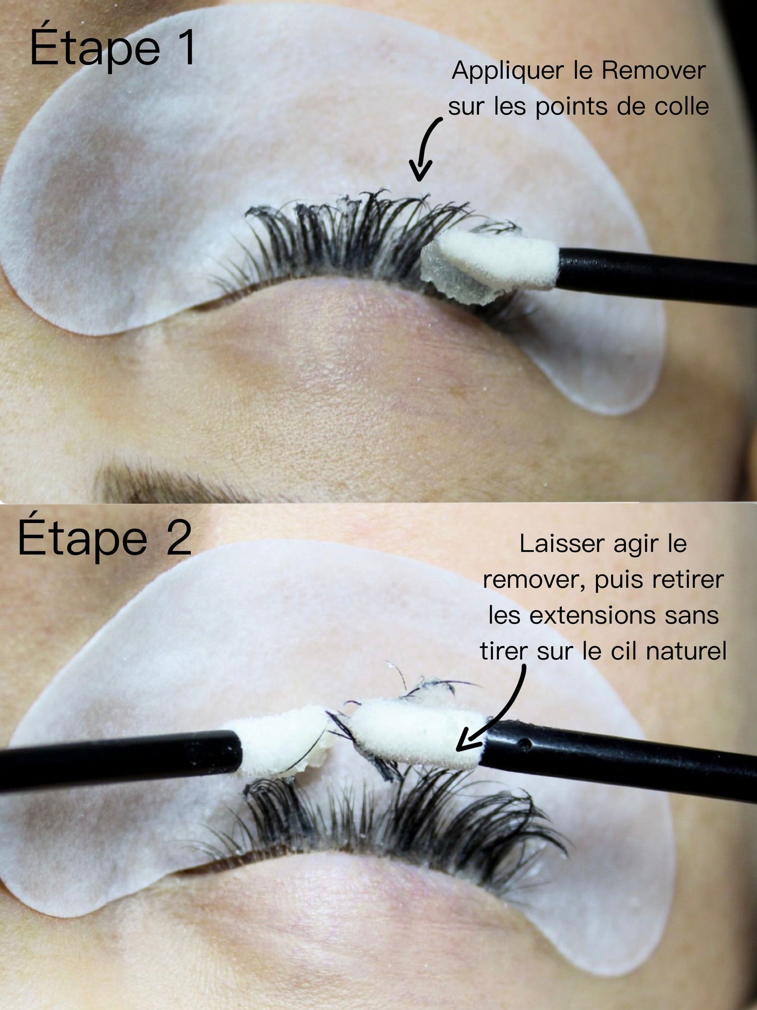 comment enlever extensions de cils