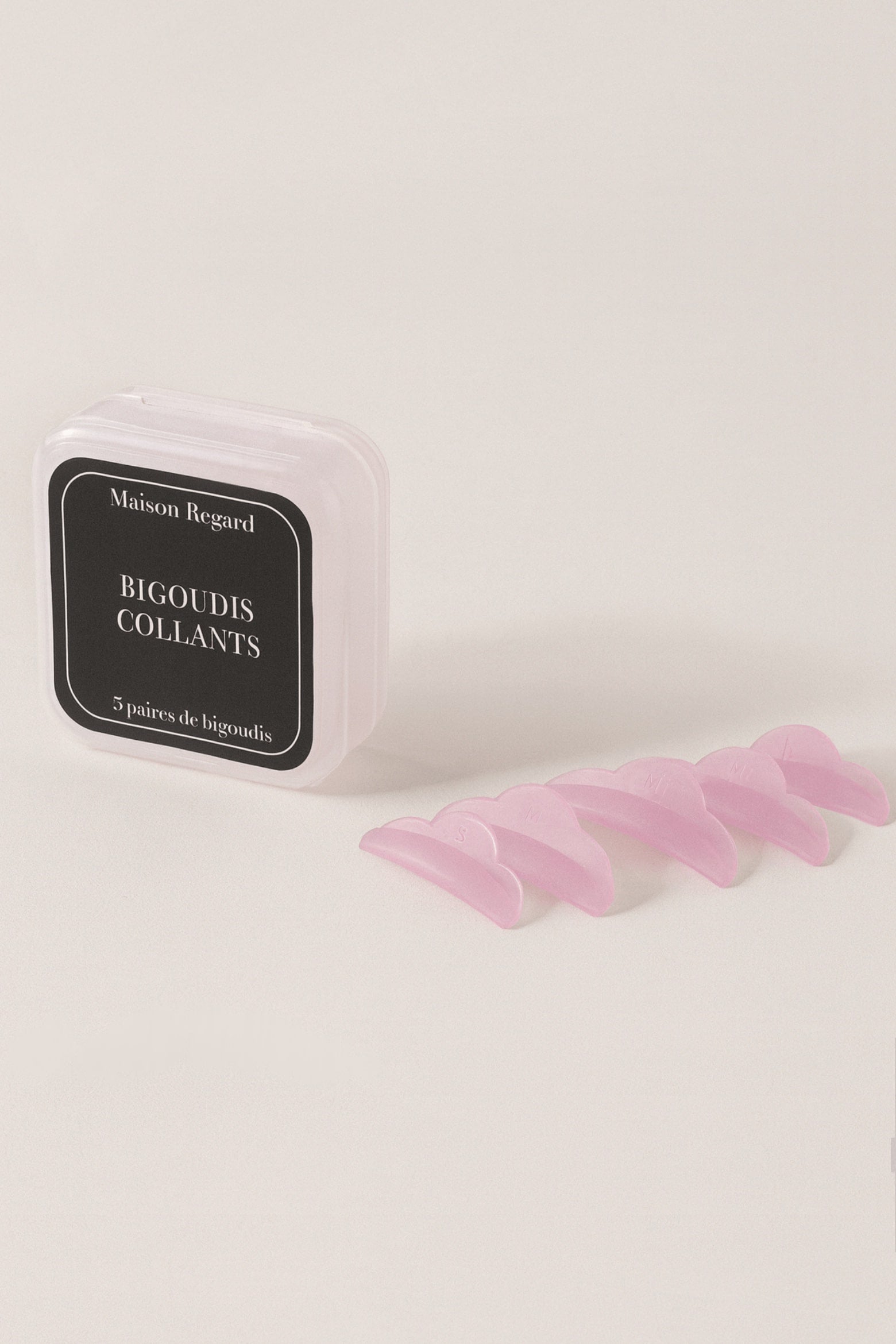 5 paires de pads silicones sans colle, bigoudis collants auto-adhesifs pour rehaussement de cils, lashlift