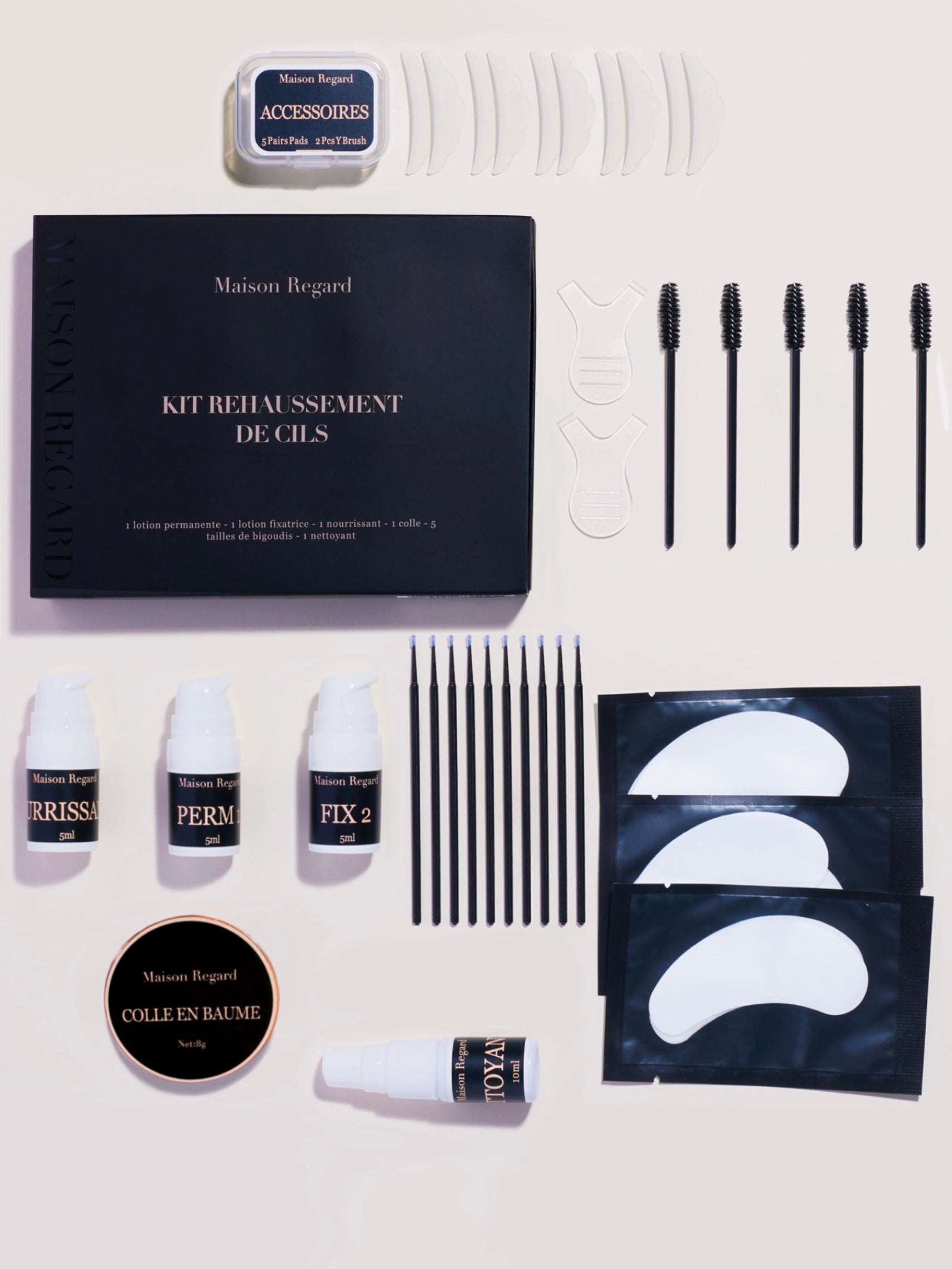 Kit Rehaussement de Cils Professionnel - 10 à 15 poses - Tenue 6 à 8 semaines - S'utilise aussi sur soi-même