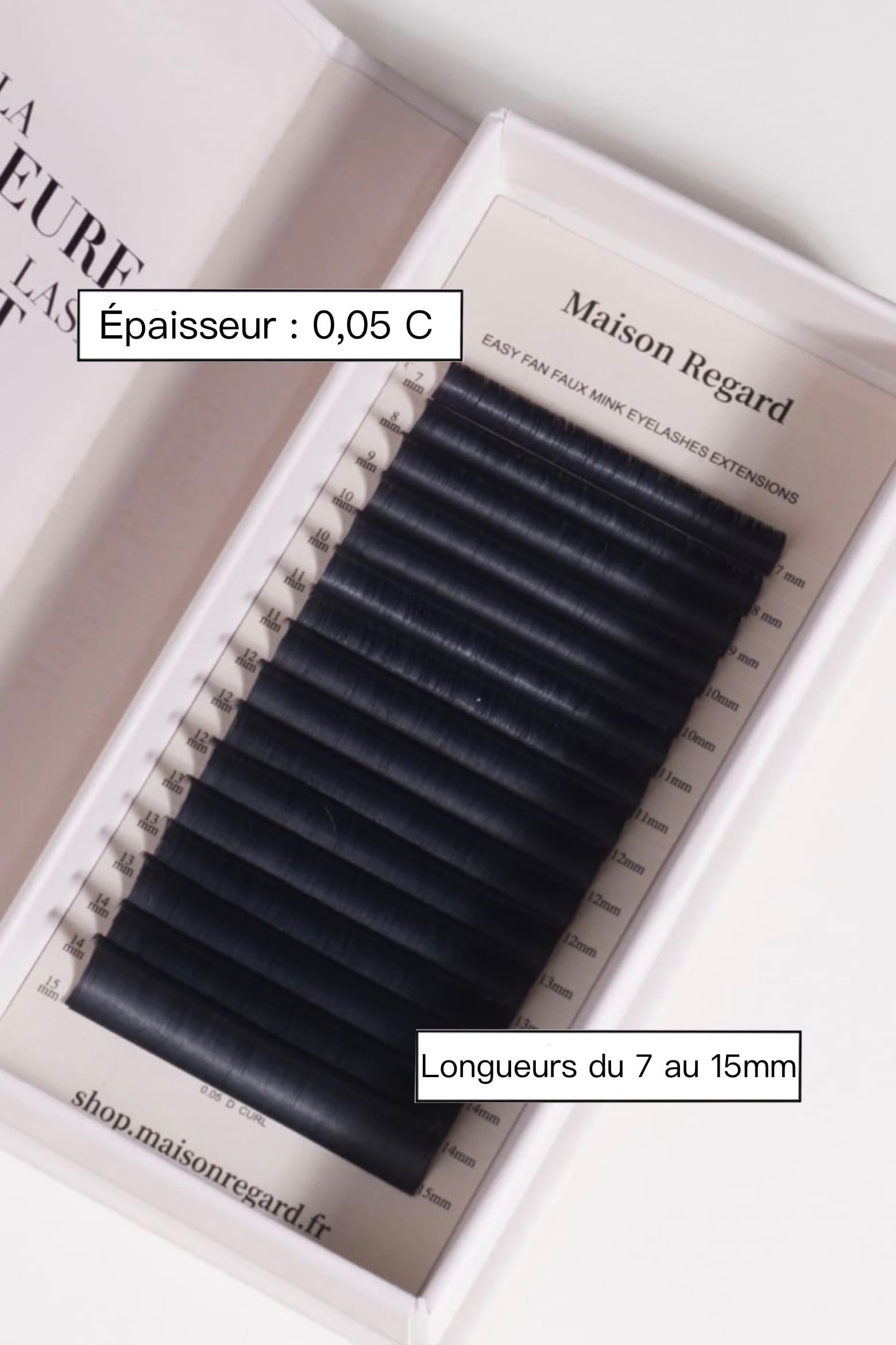 boite extensions de cils volume russe