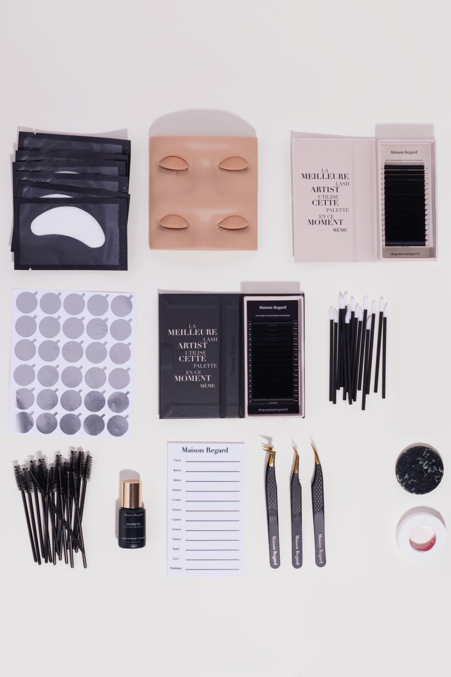 Cil à cil + Volume Russe : Kit d'entraînement + pratique