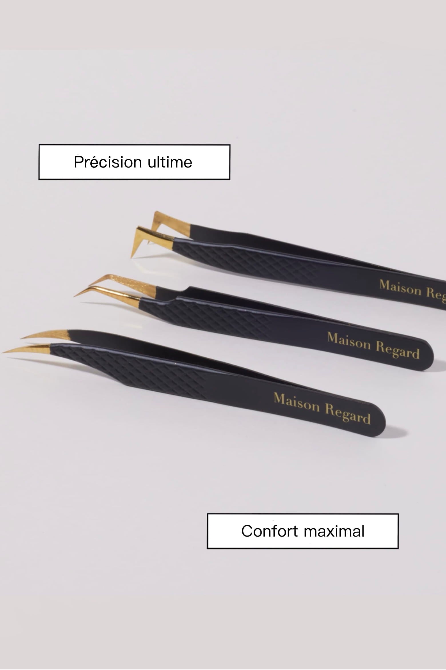 lot de 3 pinces extensions de cils kit complet cil à cil